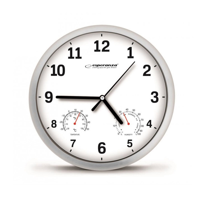 Ρολόι Τοίχου Esperanza Χρώματος Λευκό EHC016W