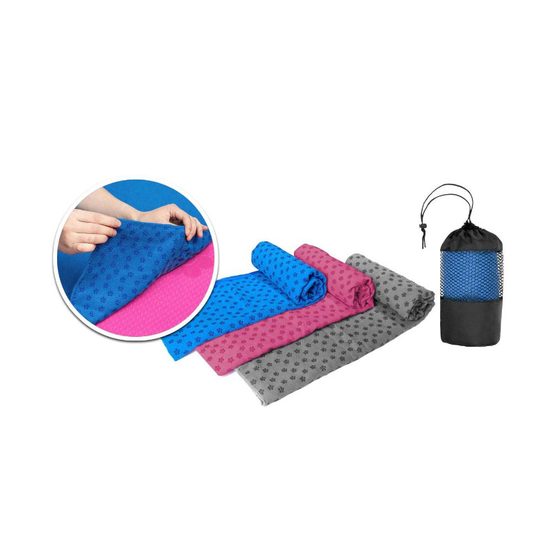 Πετσέτα Γιόγκα με Θήκη Μεταφοράς Χρώματος Ροζ Hoppline HOP1000973-2