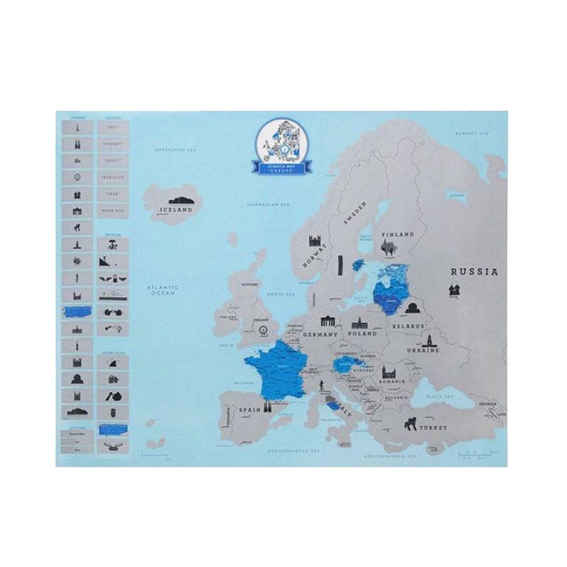 Ευρωπαϊκός Χάρτης Ξυστό 57.4 x 43.1 cm  Hoppline HOP1000729