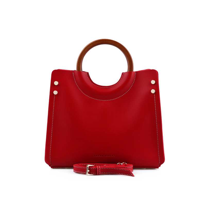 Γυναικεία Τσάντα Χειρός με Λουράκι Χρώματος Κόκκινο Laura Ashley Ivy 651LAS0962