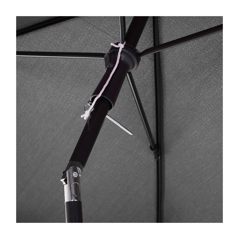 Ομπρέλα Δαπέδου Αλουμινίου 200 x 125 cm Χρώματος Γκρι Outsunny 84D-016GY