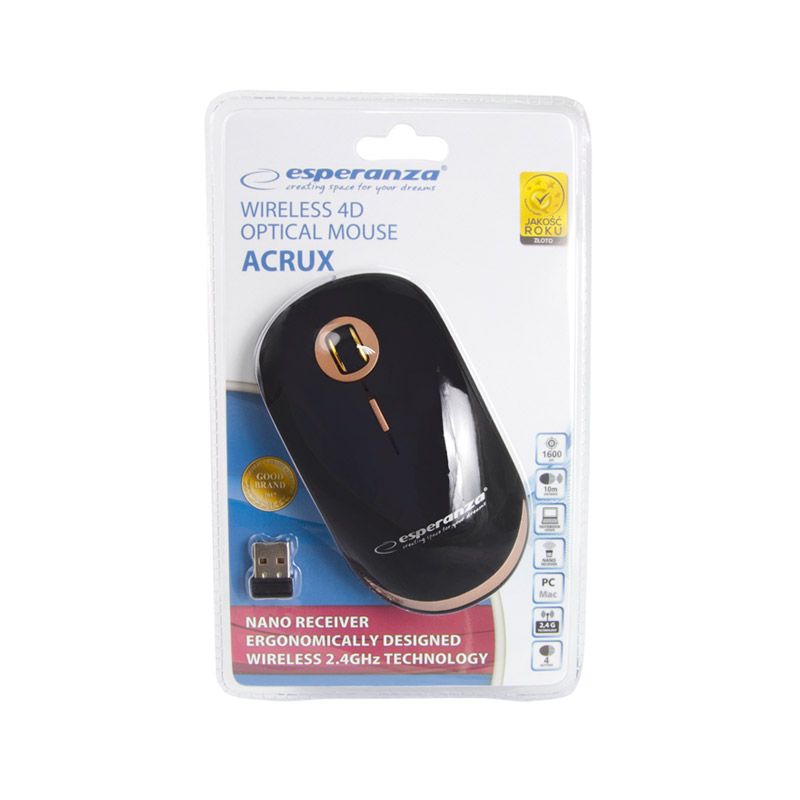 Ασύρματο Οπτικό Ποντίκι 2.4GHz USB Esperanza Acrux EM127