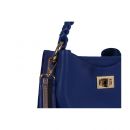 Γυναικεία Τσάντα Χειρός με Πλεκτό Χερούλι Χρώματος Μπλε Beverly Hills Polo Club 802 657BHP0640
