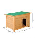 Ξύλινο Σπίτι Σκύλου με Ανοιγόμενη Οροφή 85 x 58 x 58 cm PawHut D02-014
