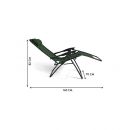 Σετ Μεταλλικές Πτυσσόμενες Καρέκλες Κήπου - Ξαπλώστρες 70 x 92 x 110 cm Χρώματος Πράσινο 2 τμχ Inkazen 40040312