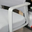 Εργονομική περιστρεφόμενη καρέκλα γραφείου Vinsetto με ρυθμιζόμενο ύψος, γκρι ρόδες και μπράτσα