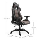 Καρέκλα Gaming 64.5 x 54 x 120.5-130 cm Vinsetto 921-247BN