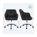 Καρέκλα Γραφείου  65 x 69 x 83-93 cm Χρώματος Μαύρο Songmics OBG019B01