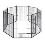 Οκτάγωνο Μεταλλικό Κλουβί - Πάρκο Εκπαίδευσης Σκύλου Βαρέως Τύπου 77 x 100 cm Feandrea PPK81H