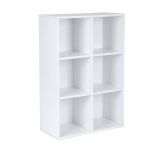 Ξύλινη Βιβλιοθήκη με 6 Ράφια 65.5 x 30 x 97.5 cm Χρώματος Λευκό VASAGLE LBC203D