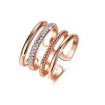 Δαχτυλίδι Grace με Κρύσταλλα Swarovski® Χρώματος Ροζ - Χρυσό Beloved 652071