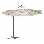 Βραχίονας ομπρέλας Outsunny με μανιβέλα και 8 λωρίδες LED ηλιακής ενέργειας