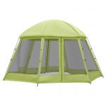 Σκηνή Camping Outsunny 6-8 ατόμων με τσάντα, σχοινιά και μανταλάκια, 493x493x240cm