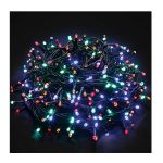 1000 Χριστουγεννιάτικα LED Πολύχρωμα Λαμπάκια 55 m σε Σειρά με Πράσινο Καλώδιο και 8 Προγράμματα Bakaji 02814848