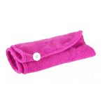 Πετσέτα για Γρήγορο Στέγνωμα Μαλλιών Χρώματος Ρόζ Cosmetic Club TX7202-Pink
