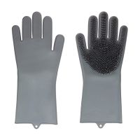 Γάντια Καθαρισμού με Ίνες Σιλικόνης Χρώματος Γκρι Hoppline HOP1000974-4