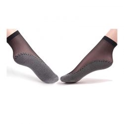 Σετ Μεταξωτές Γυναικείες Κάλτσες με Πάτο από Ενισχυμένο Βαμβάκι 6 τμχ Χρώματος Μαύρο SPM DB4875