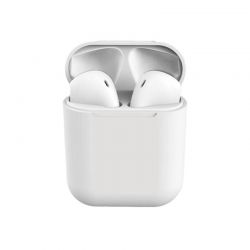 Ασύρματα Ακουστικά Bluetooth με Βάση Φόρτισης i12 TWS Χρώματος Λευκό SPM I12-White