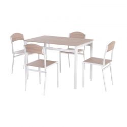 Σετ Μεταλλικό Ορθογώνιο Τραπέζι 105 x 65 x 82 cm με 4 Καρέκλες HOMCOM 835-087