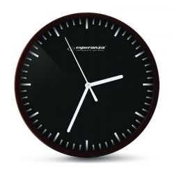 Ρολόι Τοίχου Esperanza Budapest Χρώματος Μαύρο EHC010K