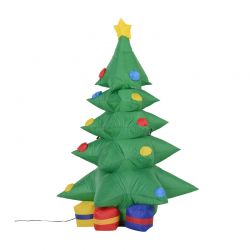 Φουσκωτό Χριστουγεννιάτικο Δέντρο και Δώρα 1.20 m με LED Φωτισμό HOMCOM 830-001V90