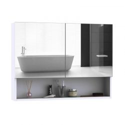 Καθρέπτης Μπάνιου με Ντουλάπι και LED Φωτισμό 80 x 60 x 15 cm HOMCOM 834-041