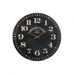 Ξύλινο Ρολόι Τοίχου 38 x 5.5 cm Χρώματος Μαύρο Atmosphera 158120-Black