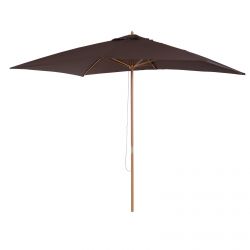 Outsunny Parasol in Wood for Outdoor Garden 2 x 2,95 x 2,55m Καφέ