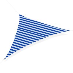 Outsunny Sun Awning Sail Shading Triangular 5x5x5m Anti-UV and Breathable σε HDPE, Λευκό και Μπλε