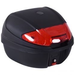 HOMCOM Universal Rear Trunk Top Box for Motorcycles Scooters Scooters PP 41 x 40 x 30 cm 30L Black