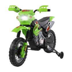 HomCom Electric Motocross ποδήλατο για παιδιά με ρόδες, πράσινο