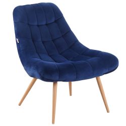 HOMCOM Επενδυμένη Πολυθρόνα με Εξαιρετικά Μεγάλο Κάθισμα σε Ύφασμα - Μπλε