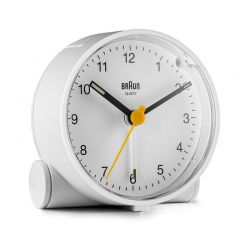 Αναλογικό Επιτραπέζιο Ρολόι - Ξυπνητήρι Ταξιδιού Χρώματος Λευκό Braun BC01W 78959