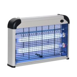 Outsunny Outsunny Outdoor and Indoor Insect Killer με Λάμπα LED Κουνουπιών για 60m², Electric Kunuto Killer 20W Silver