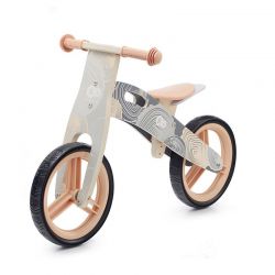 Παιδικό Ξύλινο Ποδήλατο Ισορροπίας KinderKraft Runner 2021 Χρώματος Γκρι KRRUNN00GRY0000
