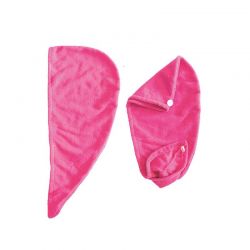 Πετσέτα για Γρήγορο Στέγνωμα Μαλλιών Χρώματος Ροζ Cosmetic Club TX7242