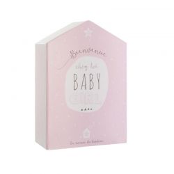 Βρεφικό Κουτί Αναμνήσεων με 10 Θήκες Birth Box 20.8 x 30.5 x 9.4 cm Χρώματος Ροζ Atmosphera 127310-Pink