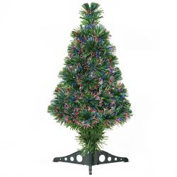Τεχνητό Χριστουγεννιάτικο Δέντρο με 55 Κλαδιά και Οπτικές Ίνες με 4 Χρώματα 60cm HOMCOM 830-176
