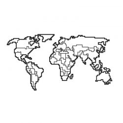 Μεταλλικός Διακοσμητικός Παγκόσμιος Χάρτης Τοίχου 100 x 52 cm Shally Dogan 02815302