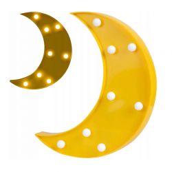 Παιδικό Πλαστικό LED Φωτιστικό Φεγγάρι 17.5 x 3 x 24 cm Nukido NK-409-Moon
