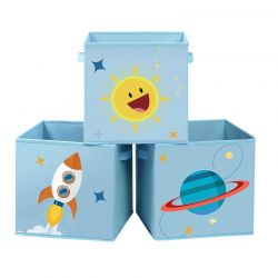 Σετ Παιδικά Υφασμάτινα Κουτιά Αποθήκευσης 30 x 30 x 30 cm 3 τμχ Songmics RFB001B03 - 12 άτοκες δόσεις και 5% cash back