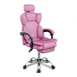 Καρέκλα Gaming με Υποπόδιο 64 x 61 x 120-135 cm Χρώματος Ροζ Bakaji 02840158