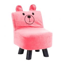 Παιδική Ξύλινη Καρέκλα Αρκουδάκι 30 x 30 x 45 cm Χρώματος Ροζ Shally Dogan 02840090