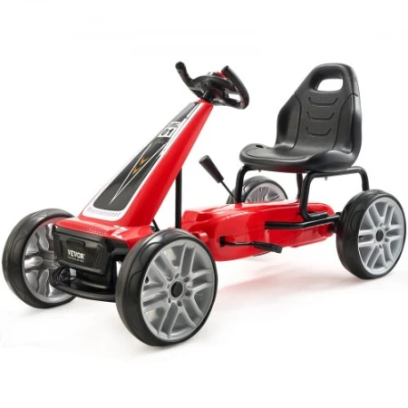 VEVORΠαιδικόΠοδήλατοGoKart4ΤροχώνμεΠεντάλ,ΡυθμιζόμενοΚάθισμα,Χειρόφρενο,ΚόκκινοETTBCJTK512SUYSK4V0