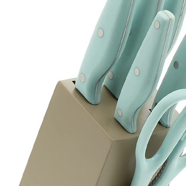 BAKAJI  Σετ 7 Τεμάχια 5 Μαχαίρια Ψαλίδι 1 Βάση Λαβή Κομψή και Εργονομική  02815201