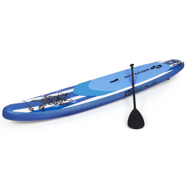 Costway  Φουσκωτή σανίδα Stand Up Paddle με αντιολισθητική επιφάνεια, Μπλε. Μέγεθος μεσαίου: 325 x 76 εκ., Μέγεθος μεγάλου: 335 x 76 εκ. SP37538-M
