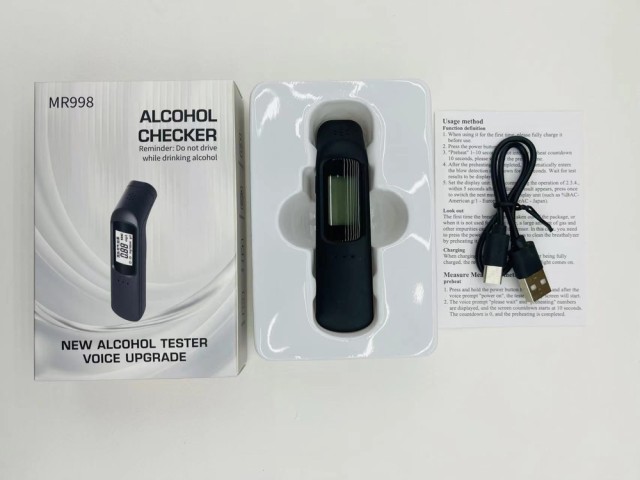 Verk Group Αλκοολόμετρο Breathalyzer με Οθόνη LCD & Φωνητική Ειδοποίηση 5907451374054