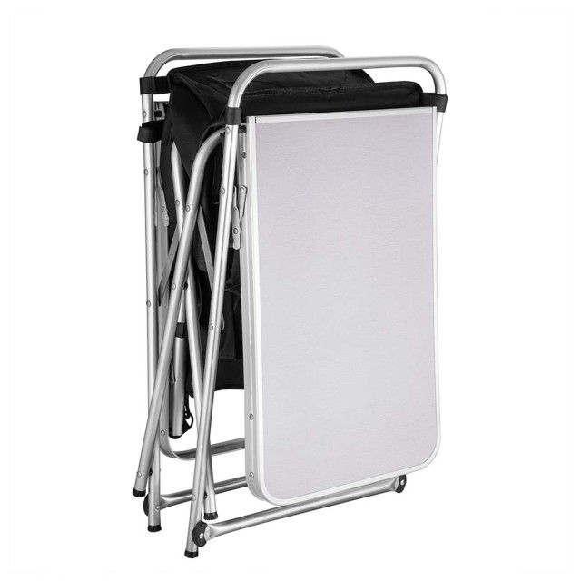 Πτυσσόμενη Κουζίνα Κάμπινγκ Αλουμινίου με Κουζινάκι με Μαύρο Ανεμοθώρακα  02814297 BAKAJI