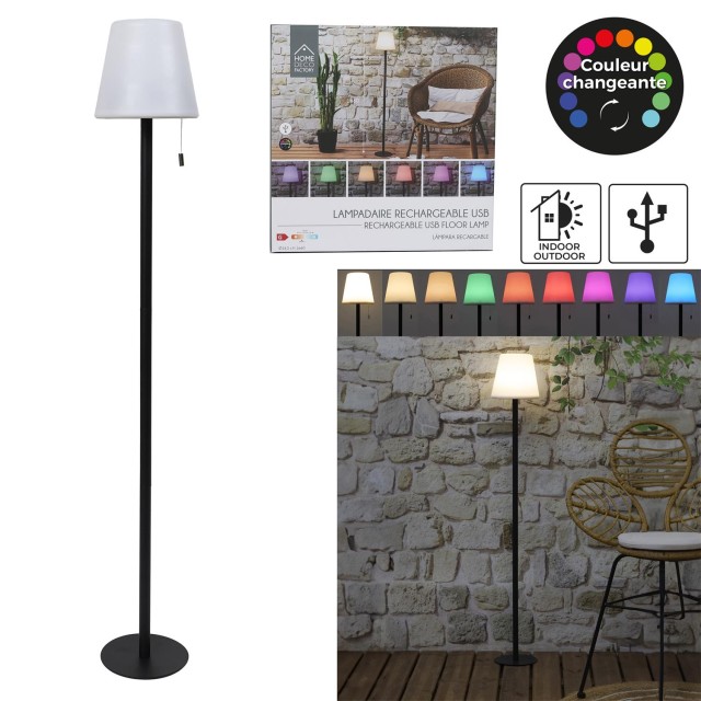 Home Deco Factory Φωτιστικό Δαπέδου για Εσωτερικό-Εξωτερικό RGB Φωτισμό  16,5 x 106 x 16,5 εκ LA0096
