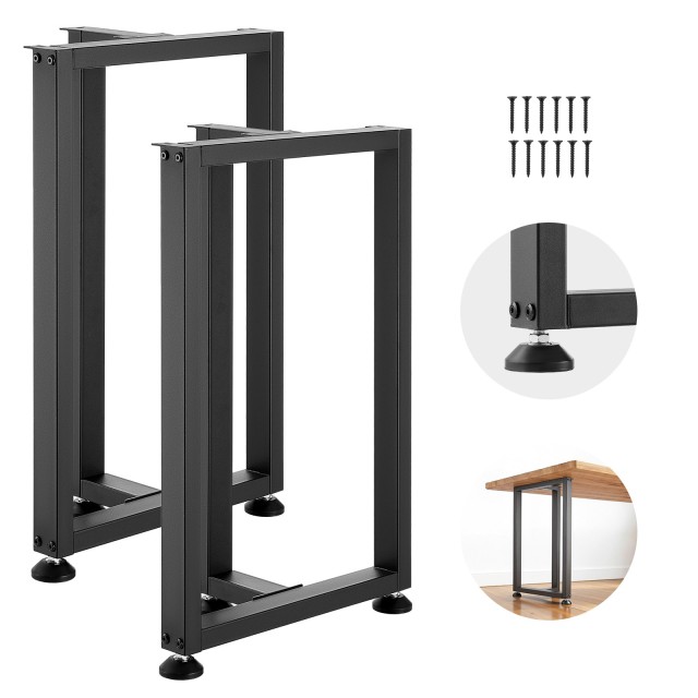 VEVOR Μεταλλικά Πόδια Τραπεζιού Σε Σχήμα Τ, 740 x 450 mm, Σετ 2 Τεμαχίων, Μαύρα ZTCFKFXTK281F1QMG001V0